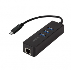 Adapter LogiLink Gigabit Ethernet do USB 3.0 z hubem USB 