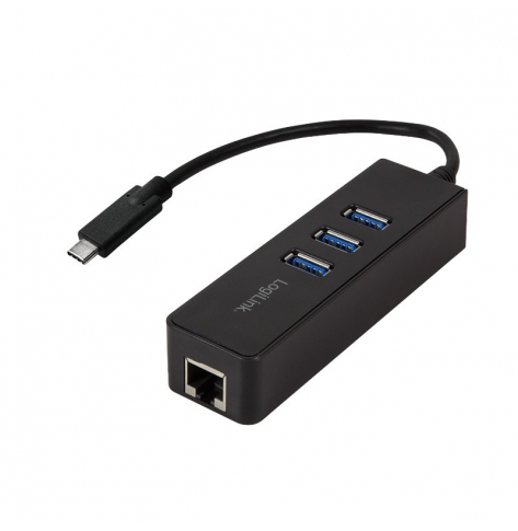 Adapter LogiLink Gigabit Ethernet do USB 3.0 z hubem USB 