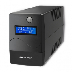 Qoltec Zasilacz awaryjny UPS | Monolith | 650VA | 360W | LCD | USB | RJ45 
