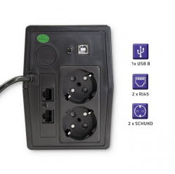 UPS Qoltec Zasilacz awaryjny | Monolith | 650VA | 360W | LCD | USB | RJ45 