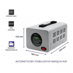 Qoltec Automatyczny stabilizator napięcia AVR PRO 2000VA 3% 