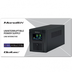 UPS Qoltec Zasilacz awaryjny | Monolith | 1500VA | 900W | LCD | USB 