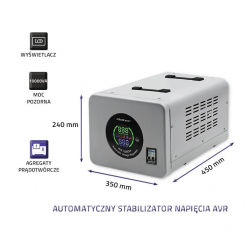 Qoltec Automatyczny stabilizator napięcia AVR 10000VA 