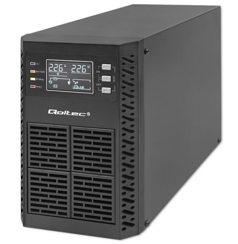 UPS Qoltec Zasilacz awaryjny 1kVA | 1000W | Power Factor 1.0 | LCD | EPO| USB | On-line 