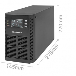 UPS Qoltec Zasilacz awaryjny 1kVA | 1000W | Power Factor 1.0 | LCD | EPO| USB | On-line 