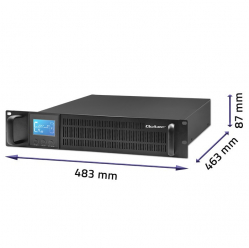 Qoltec Zasilacz awaryjny UPS RACK | 1kVA | 800W | LCD 