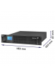 Qoltec Zasilacz awaryjny UPS RACK | 1kVA | 800W | LCD 