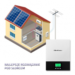 Qoltec Hybrydowy inwerter solarny Off-Grid 1.5kW | 80A | MPPT | Sinus 