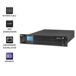 UPS Qoltec Zasilacz awaryjny RACK | 2kVA | 1600W | LCD 