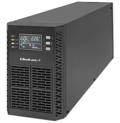 UPS Qoltec Zasilacz awaryjny 2kVA | 2000W | Power Factor 1.0 | LCD | EPO| USB | On-line