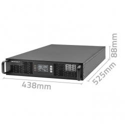 UPS Qoltec Zasilacz awaryjny do RACK | 3kVA | 3000W | Power Factor 1.0 |LCD | On-line 