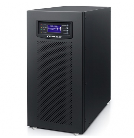 Qoltec Zasilacz awaryjny UPS 3-fazowy | 10kVA | LCD | EPO | USB | On-line | High frequency 