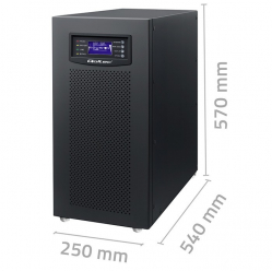 Qoltec Zasilacz awaryjny UPS 3-fazowy | 10kVA | LCD | EPO | USB | On-line | High frequency 