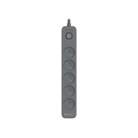 Tracer Listwa zasilająca antyprzepięciowa Power Line+ 5m Graphite (5 gniazd)