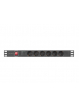 Listwa zasilająca LANBERG rack PDU 19 cali 1U 16A 6x230V schuko 2m czarna