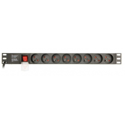 Listwa zasilająca Gembird rack (PDU), 8 gniazd FR, 1U, 10A, wtyk C14 3m
