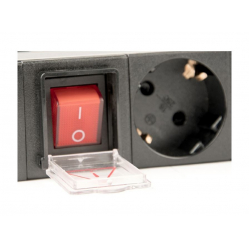 Listwa zasilająca Gembird rack (PDU), 8 gniazd typ Schuko, 1U, 10A, wtyk C14 3m