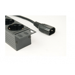 Listwa zasilająca Gembird rack (PDU), 8 gniazd typ Schuko, 1U, 10A, wtyk C14 3m