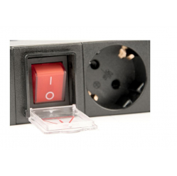 Listwa zasilająca Gembird rack (PDU), 8 gniazd typ Schuko, 1U, 16A, wtyk Schuko 3m