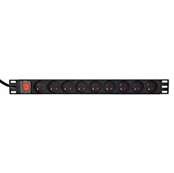 Listwa zasilająca Gembird rack PDU 9xFR 1U 16A FR 2m 