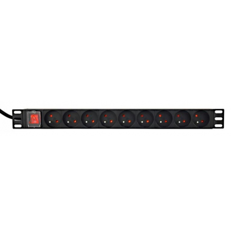 Listwa zasilająca Gembird rack PDU 9xFR 1U 16A FR 2m