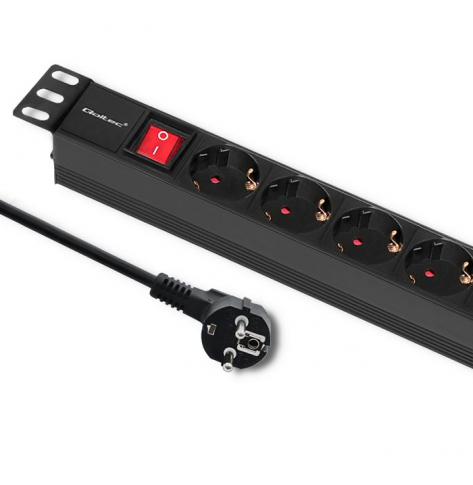Listwa zasilająca Qoltec do szafy RACK 1U | 16A | PDU | 8xSCHUKO | 2m 