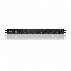 Listwa zasilająca Qoltec do szafy RACK 1U | 16A | PDU | 8xSCHUKO | 2m 