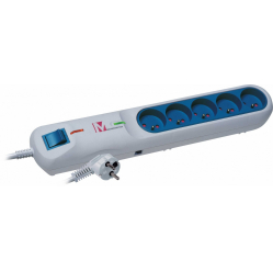 Listwa przeciwprzepięciowa Lestar LFT-2001A, 3L EMI/RFI, 2.5m, szara