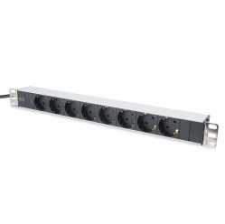 Listwa zasilająca Digitus PDU 19" RACK 8xSchuko, 2m 1xSchuko, 16A, aluminiowa