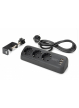 Listwa zasilająca Digitus biurkowa, 3 gniazda Schuko, 2x USB-A (2x 12W), 1x USB-C (30W) z zaciskiem na blat, kabel 1,5m, czarna