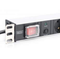 Listwa zasilająca Digitus PDU 19" Rack, 7x gniazdo schuko, 2.0m, 1x wtyk unischuko, 16A, wł./wył., zabezpieczenie przeciążeniowe, profil aluminiowy