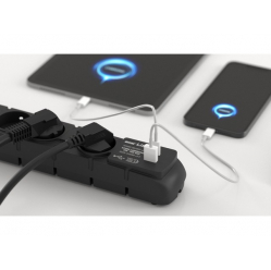 Listwa zasilająca Acar S6 USB A+C 3M 6X 230V PD3.0 QC Czarna 