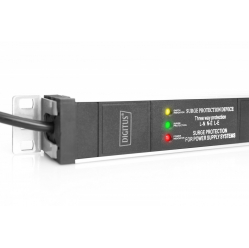 Listwa zasilająca Digitus PDU, 7x gniazdo schuko, 2.0m, 1x wtyk unischuko,16A, zabezpieczenie przepięciowe, filtr sieciowy, profil aluminiowy