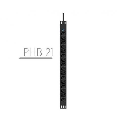 Listwa zasilająca PowerWalker rack pdu 19" 16a 16x iec c13 3m c20 montaż pionowy czarna 