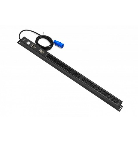 Listwa zasilająca Digitus SMART PDU, wtyk IEC 60309 16A/250V, gniazda 18xC13 10A/250V, 6xC19 16A/250V, 16A