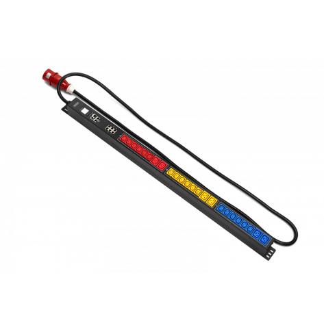 Listwa zasilająca Digitus SMART PDU, wtyk IEC 60309 32A/400V, gniazda 18xC13 10A/250V, 6xC19 16A/250V, 32A