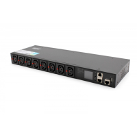 Listwa zasilająca Digitus SMART PDU 1U, gniazdo zasilające IEC320 C20 16A/250V, gniazda 8x C13, 16A