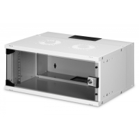 Szafa serwerowa Digitus wisząca 19" 4U, SOHO PRO 240 x 540 x 400 mm, nośność 60kg, drzwi szyba, niezłożona, Szara