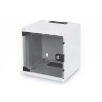 Szafa serwerowa Digitus wisząca jednosekcyjna 10 cali 6U 330 x 312 x 300mm, drzwi szklane (RAL7035), zmontowana Szara 