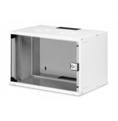 Digitus Szafa sieciowa wisząca 19" 7U, SOHO PRO 370 x 540 x 400 mm, nośność 60kg, drzwi szyba, niezłożona Szara