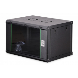 Digitus Szafa sieciowa wisząca Dynamic 19" 7U rack 385x600x450mm, drzwi szyba, czarna, niezłożona, 60kg 