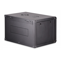Digitus Szafa sieciowa wisząca Dynamic 19" 7U rack 385x600x450mm, drzwi szyba, czarna, niezłożona, 60kg 
