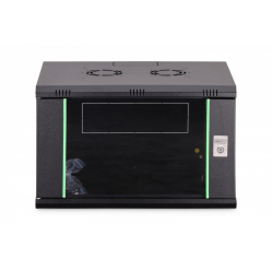 Digitus Szafa sieciowa wisząca Dynamic 19" 7U rack 385x600x450mm, drzwi szyba, czarna, niezłożona, 60kg 