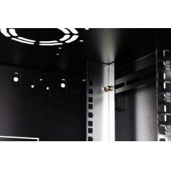 Digitus Szafa sieciowa wisząca Dynamic 19" 7U rack 385x600x450mm, drzwi szyba, czarna, niezłożona, 60kg 