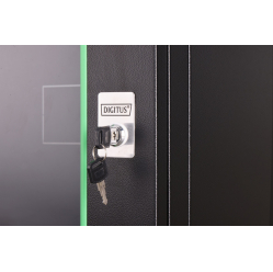 Digitus Szafa sieciowa wisząca Dynamic 19" 7U rack 385x600x450mm, drzwi szyba, czarna, niezłożona, 60kg 