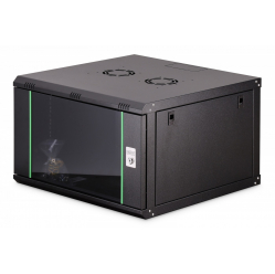 Digitus Szafa sieciowa wisząca Dynamic 19" 7U rack 385x600x600mm, drzwi szyba, czarna, niezłożona, 60kg