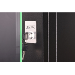 Digitus Szafa sieciowa wisząca Dynamic 19" 7U rack 385x600x600mm, drzwi szyba, czarna, niezłożona, 60kg