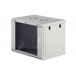 Digitus Szafa sieciowa wisząca Dynamic 19" 9U rack 474x600x450mm, drzwi szyba, szara, niezłożona, 60kg