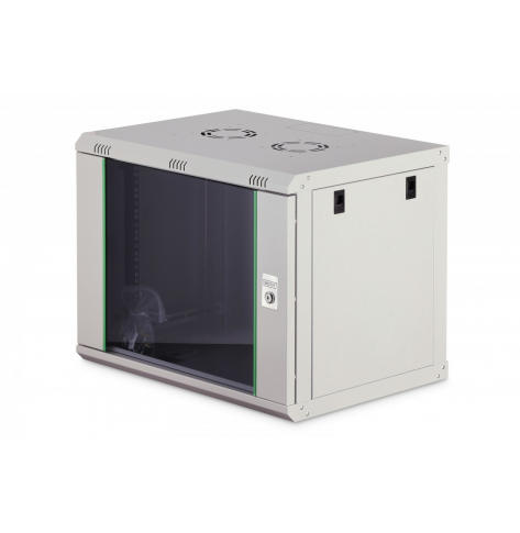 Digitus Szafa sieciowa wisząca Dynamic 19" 9U rack 474x600x450mm, drzwi szyba, szara, niezłożona, 60kg