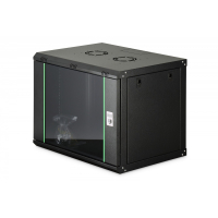 Szafa serwerowa Digitus wisząca Dynamic 19" 9U rack 474x600x450mm, drzwi szyba, czarna, niezłożona, 60kg